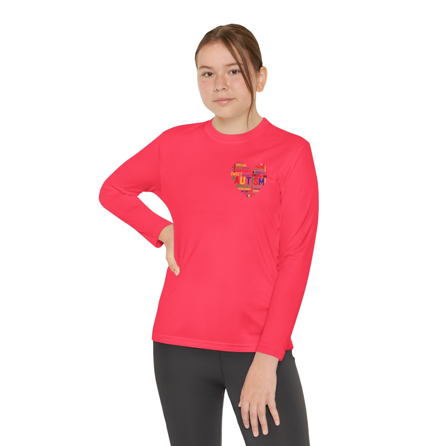 Youth Autism Puzzle Heart Long Sleeve Shirt