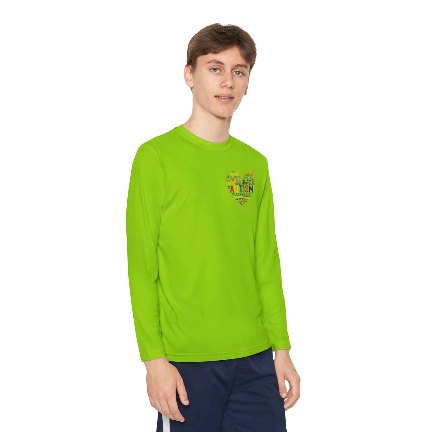 Youth Autism Puzzle Heart Long Sleeve Shirt