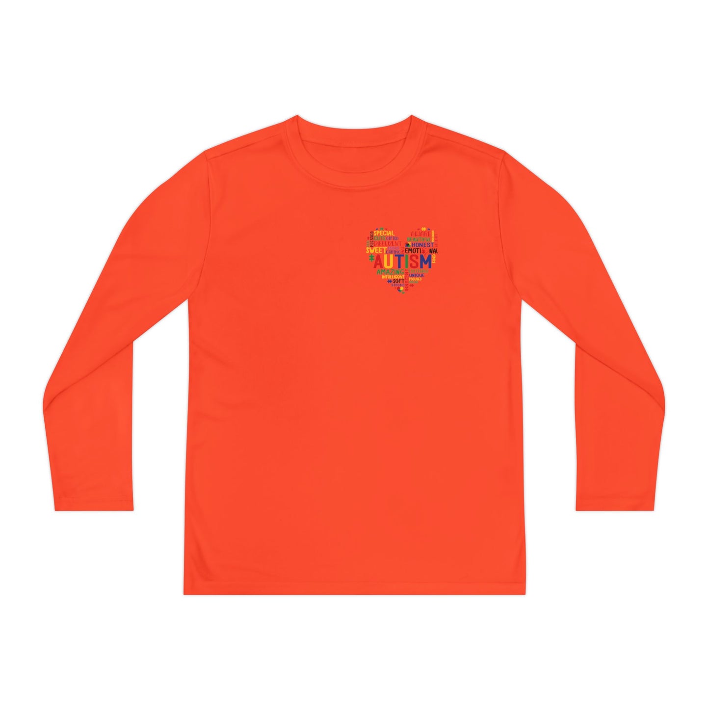 Youth Autism Puzzle Heart Long Sleeve Shirt