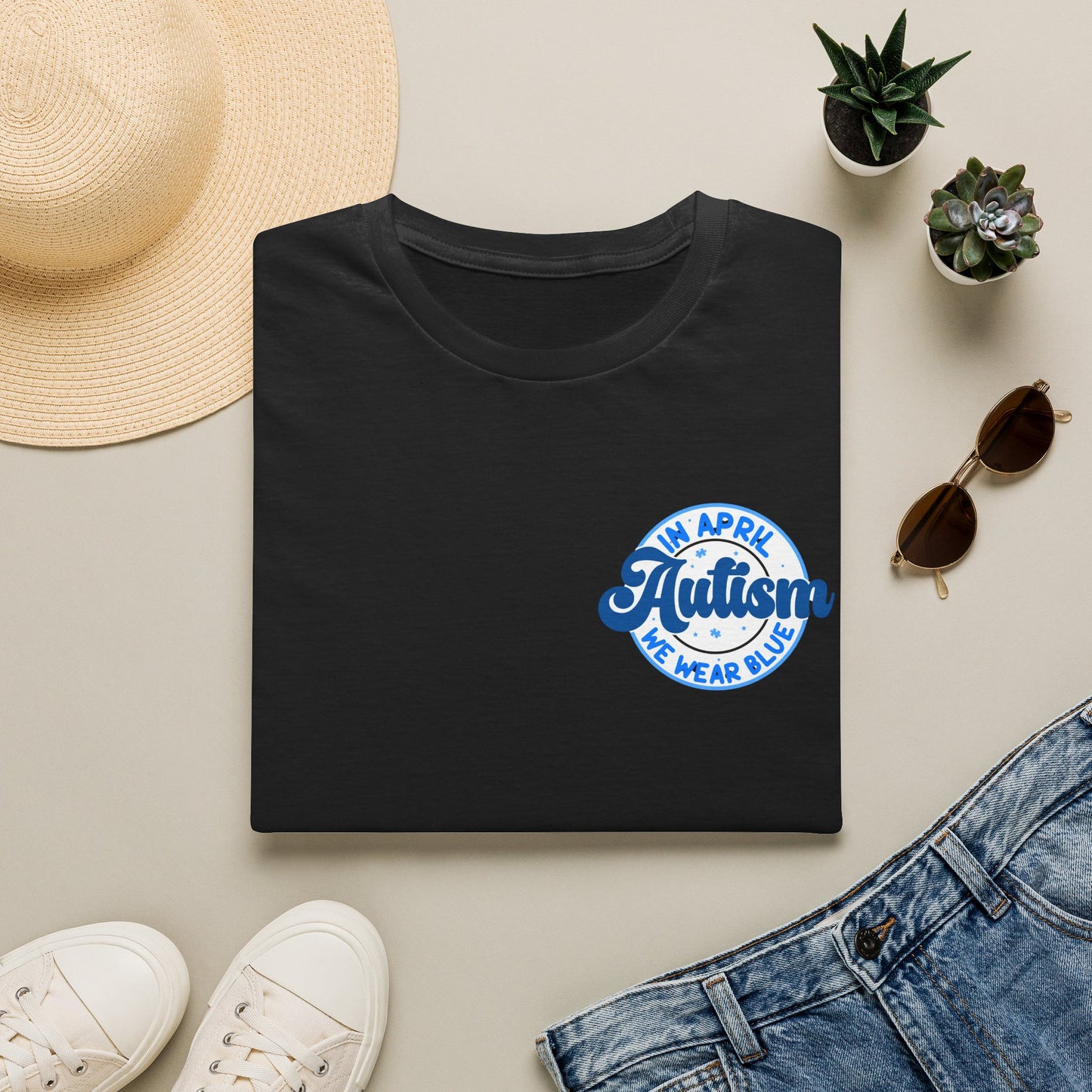 In April We Wear Blue Tee