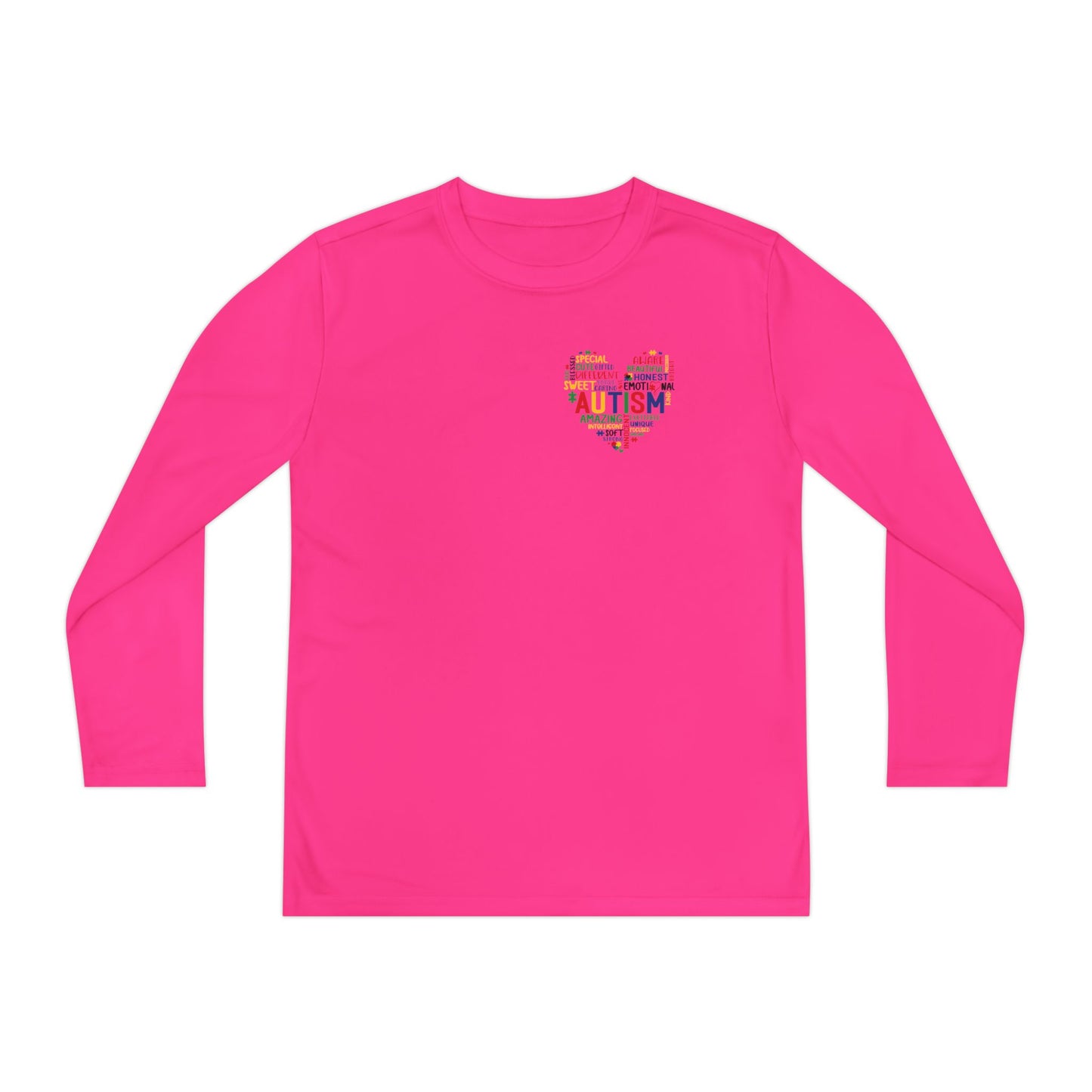 Youth Autism Puzzle Heart Long Sleeve Shirt