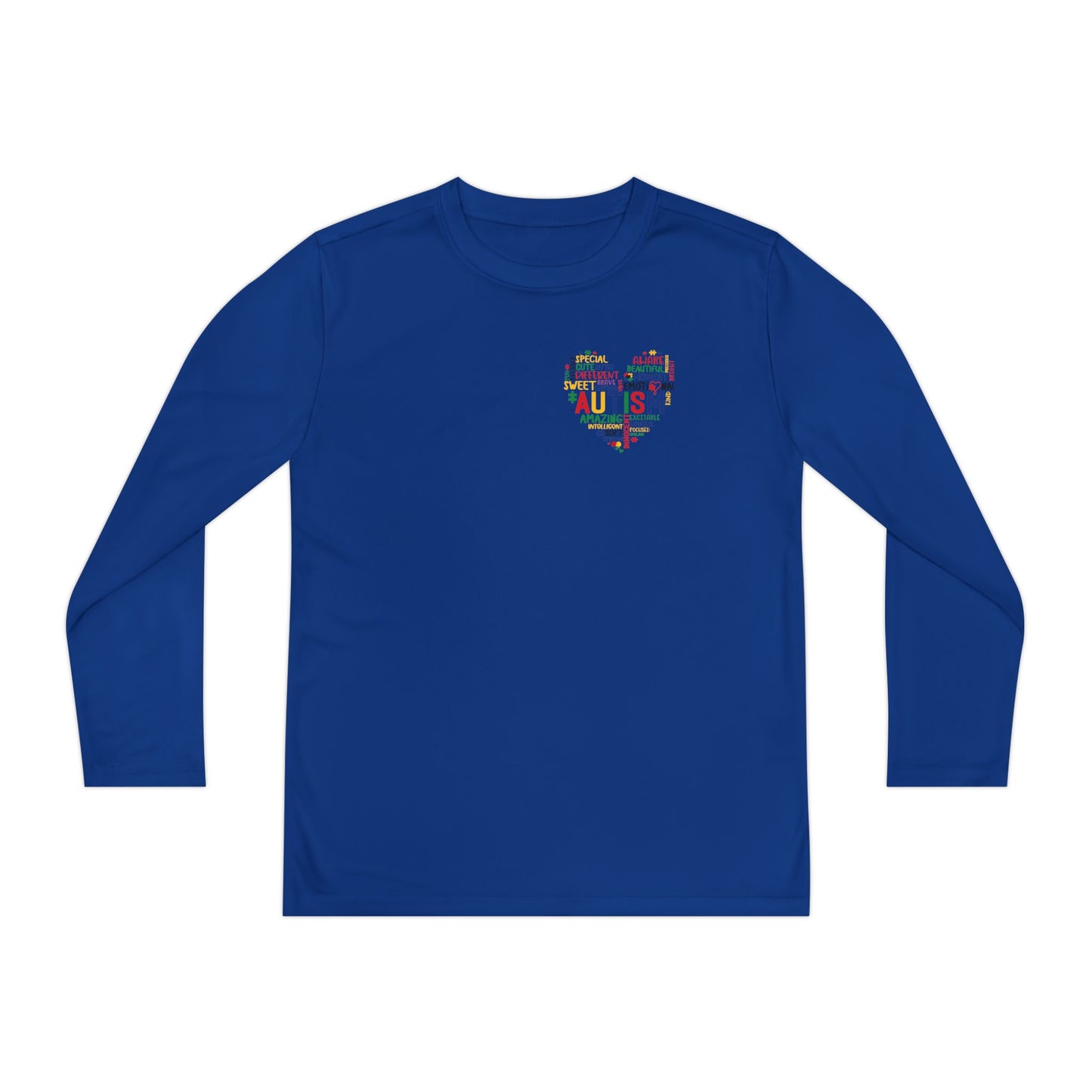 Youth Autism Puzzle Heart Long Sleeve Shirt