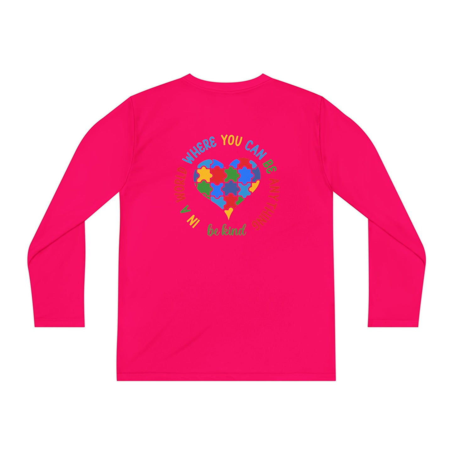 Youth Autism Puzzle Heart Long Sleeve Shirt