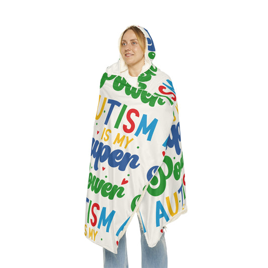 Autism Is My Superpower Hooded Blanket