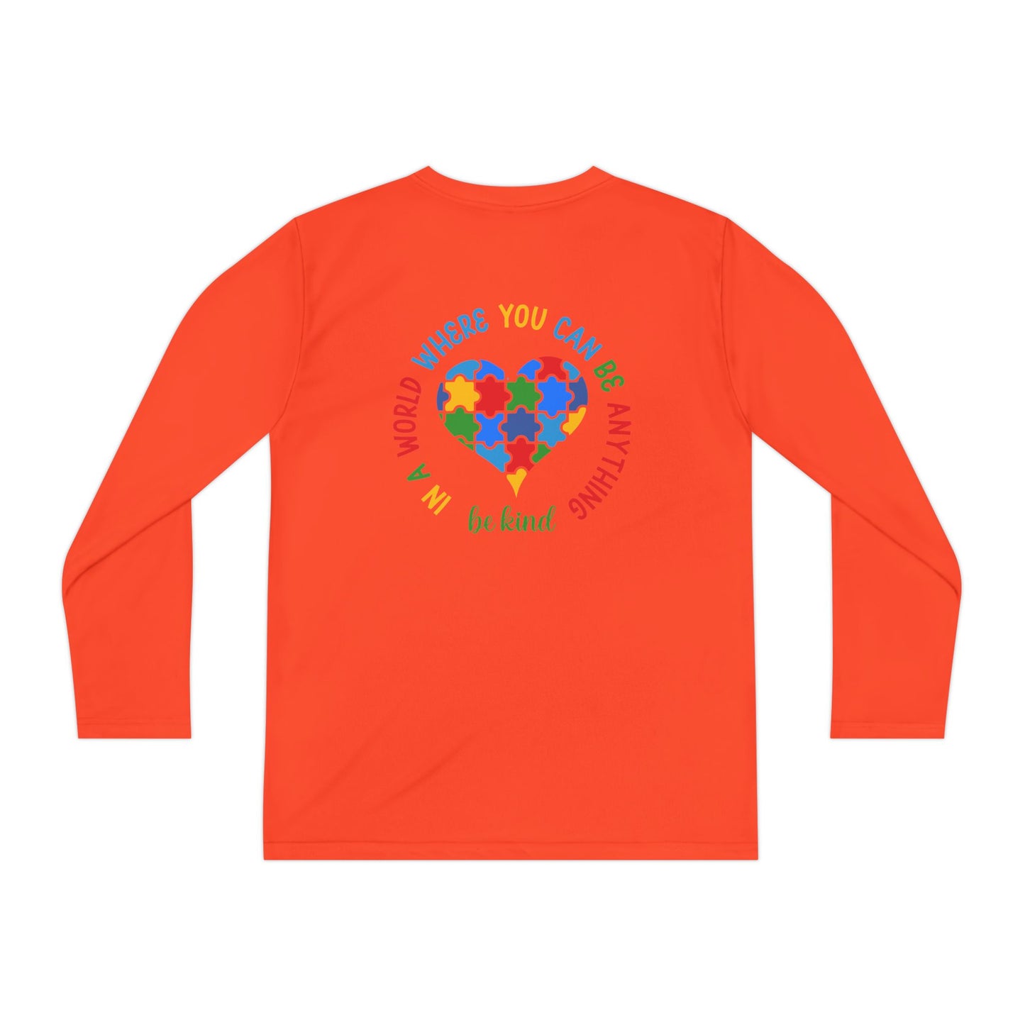 Youth Autism Puzzle Heart Long Sleeve Shirt