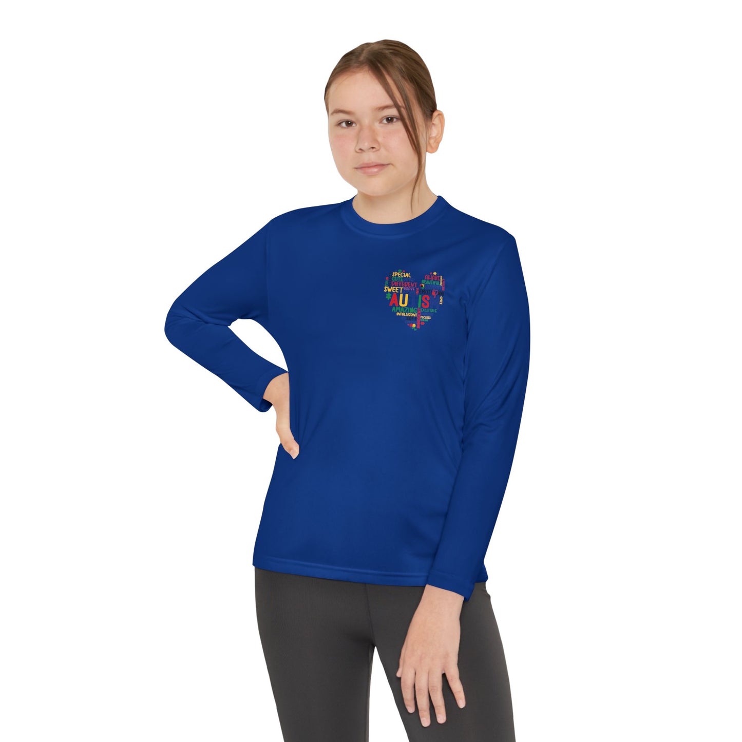 Youth Autism Puzzle Heart Long Sleeve Shirt
