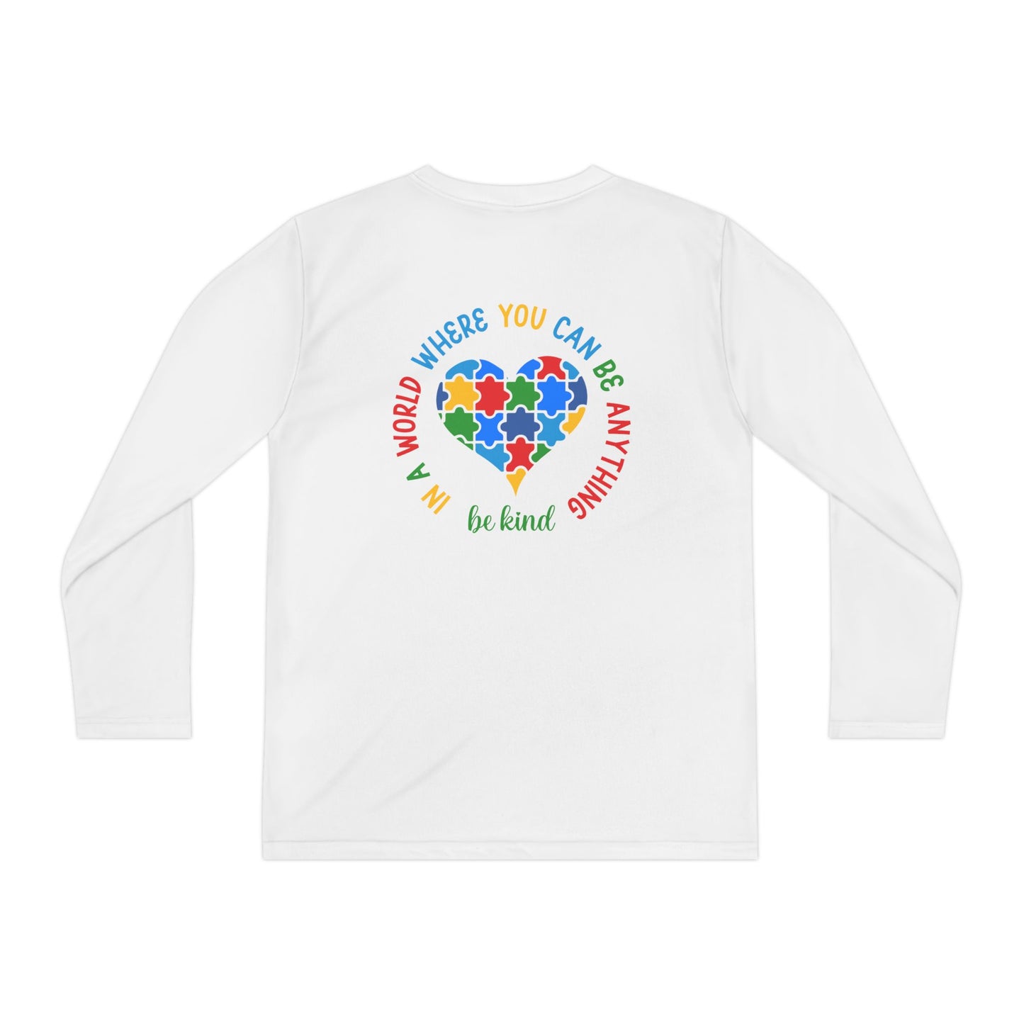 Youth Autism Puzzle Heart Long Sleeve Shirt