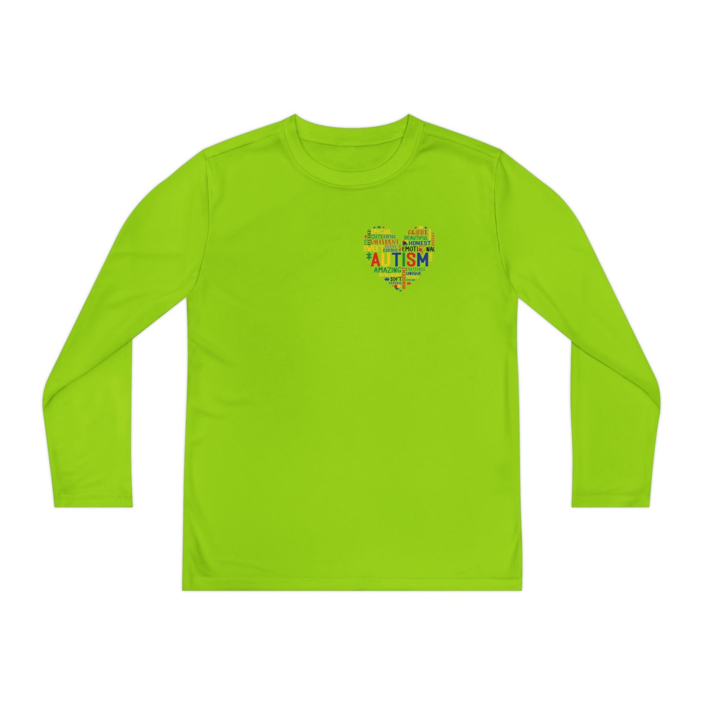 Youth Autism Puzzle Heart Long Sleeve Shirt