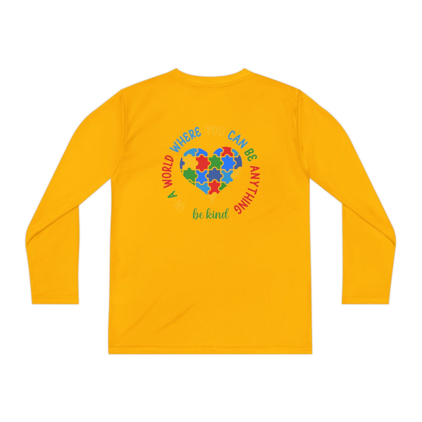 Youth Autism Puzzle Heart Long Sleeve Shirt