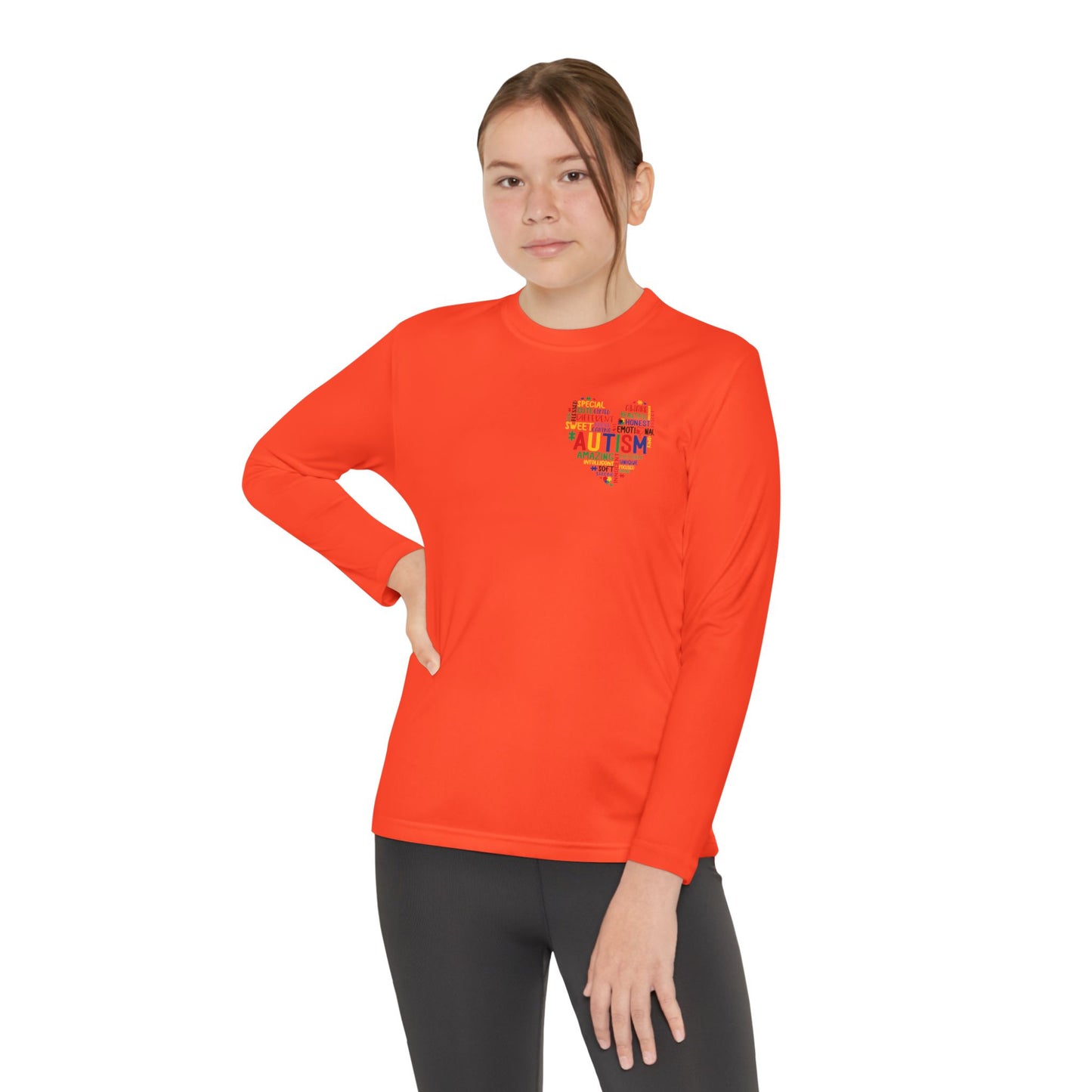Youth Autism Puzzle Heart Long Sleeve Shirt