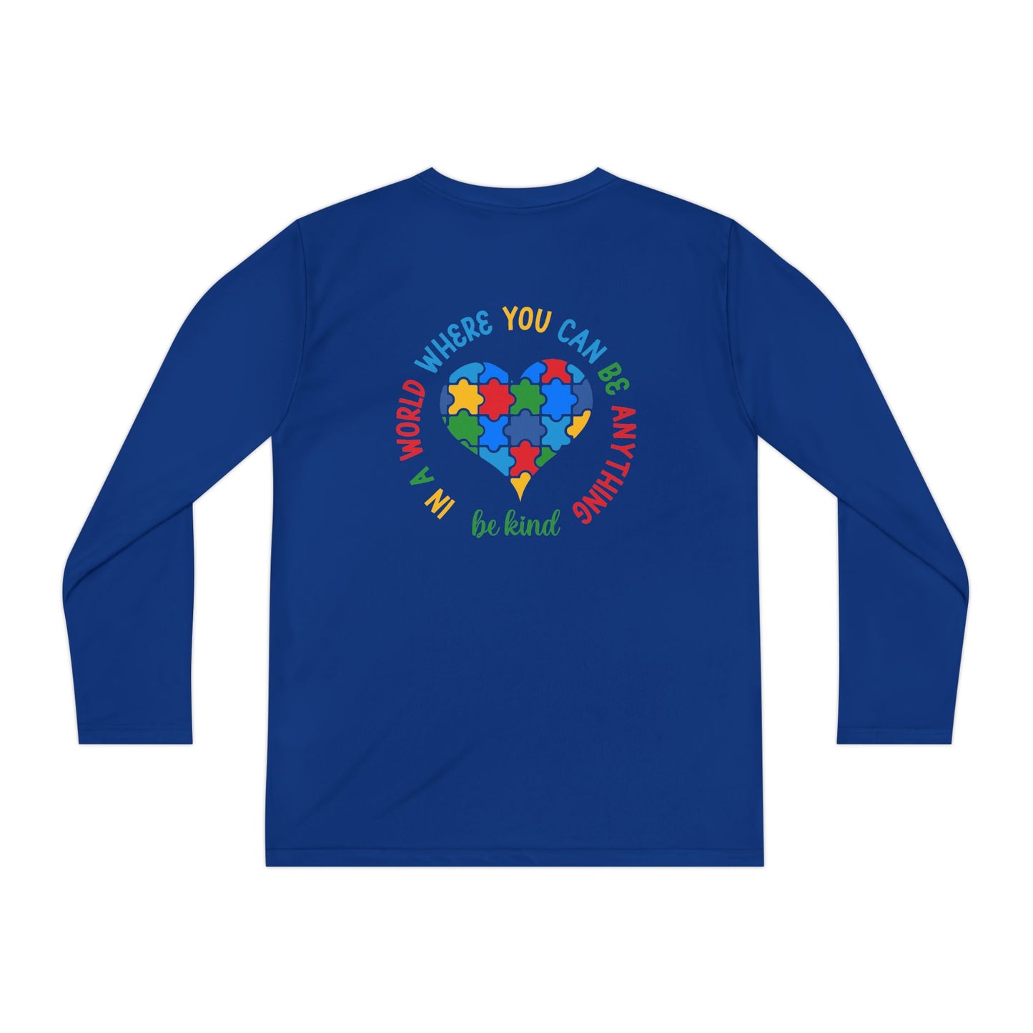 Youth Autism Puzzle Heart Long Sleeve Shirt