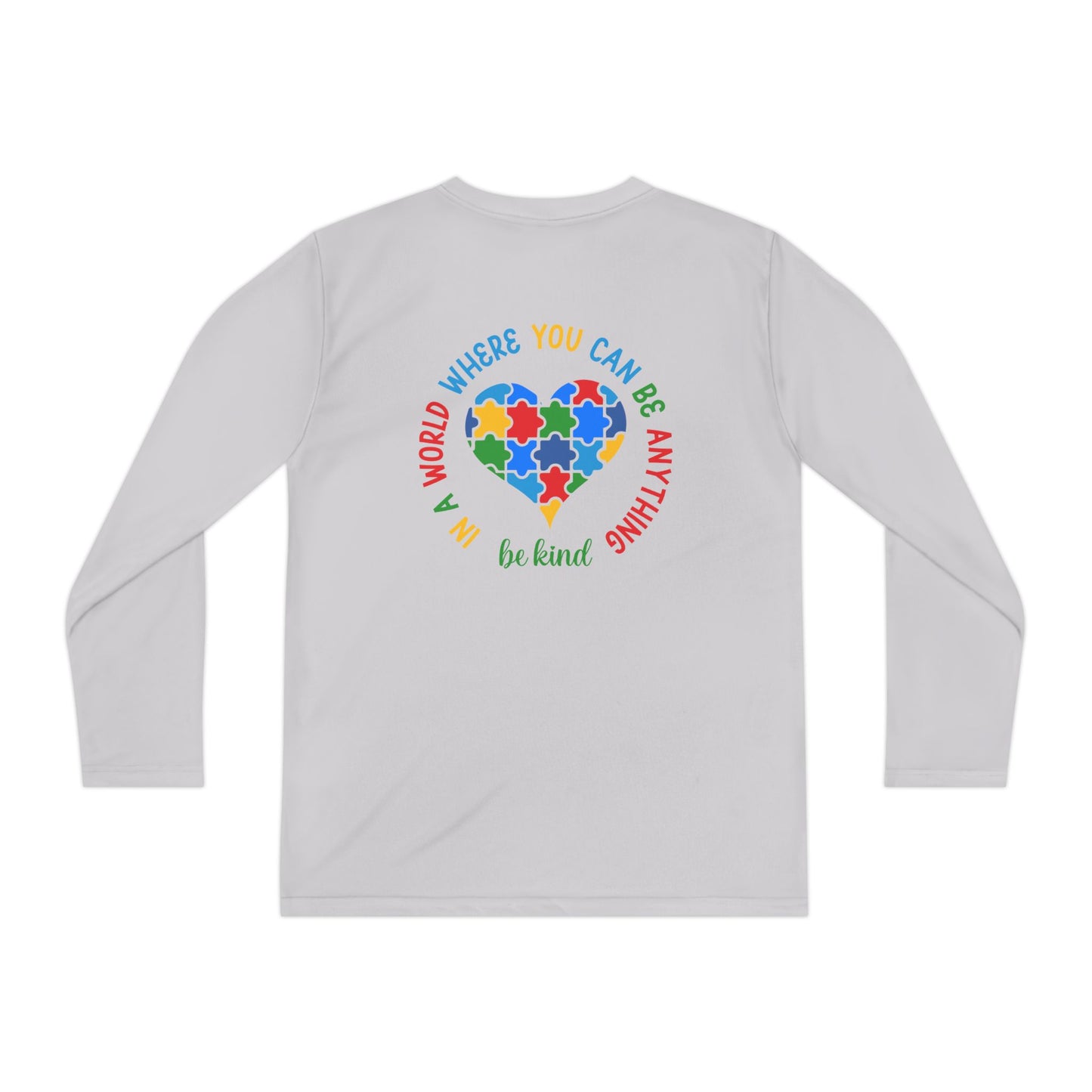 Youth Autism Puzzle Heart Long Sleeve Shirt