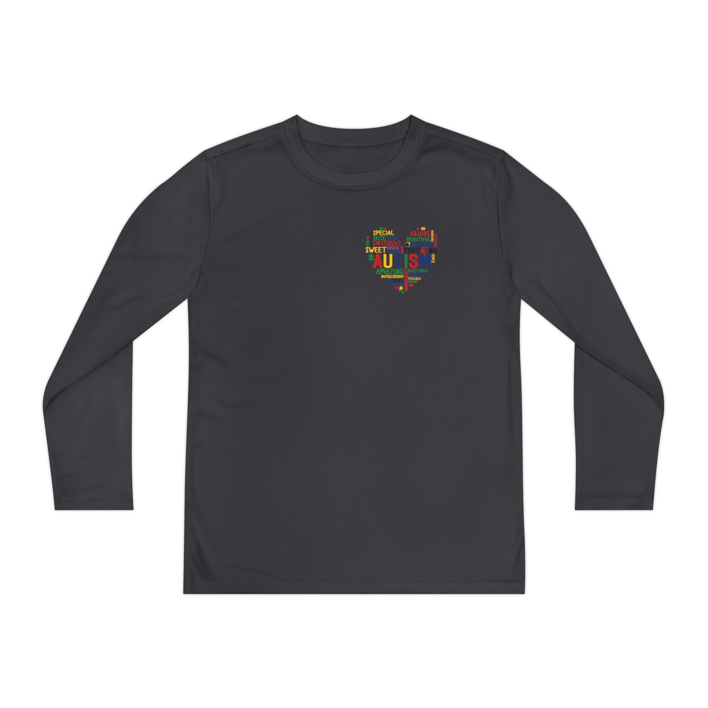 Youth Autism Puzzle Heart Long Sleeve Shirt