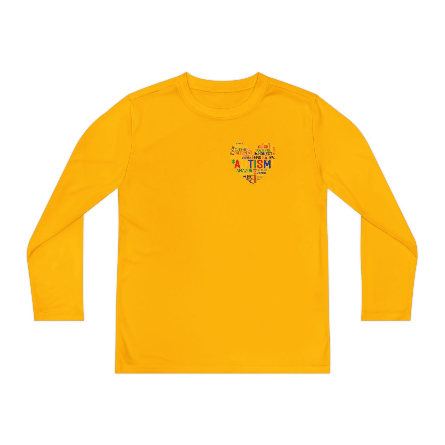 Youth Autism Puzzle Heart Long Sleeve Shirt