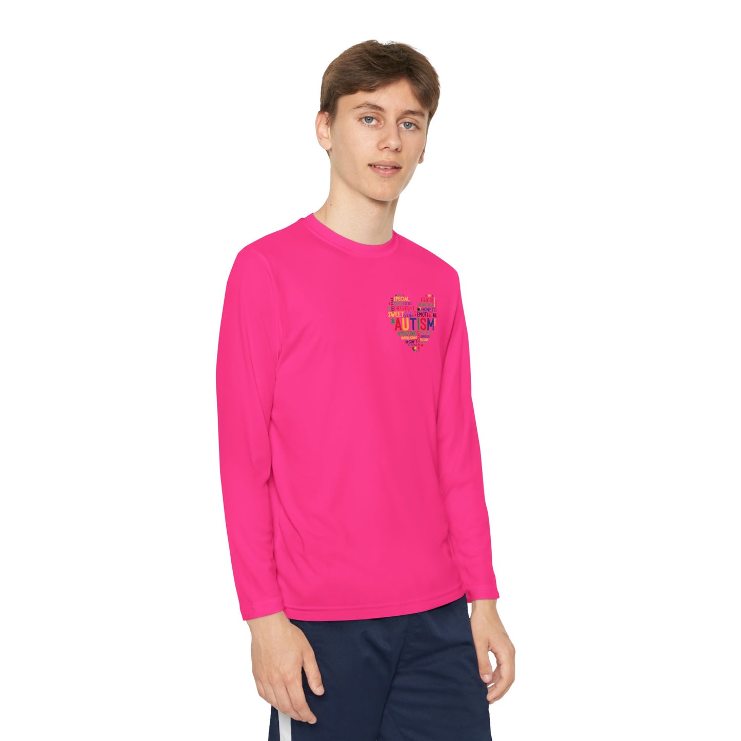 Youth Autism Puzzle Heart Long Sleeve Shirt