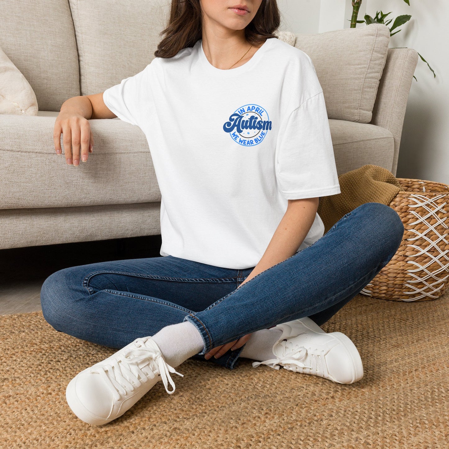 In April We Wear Blue Tee