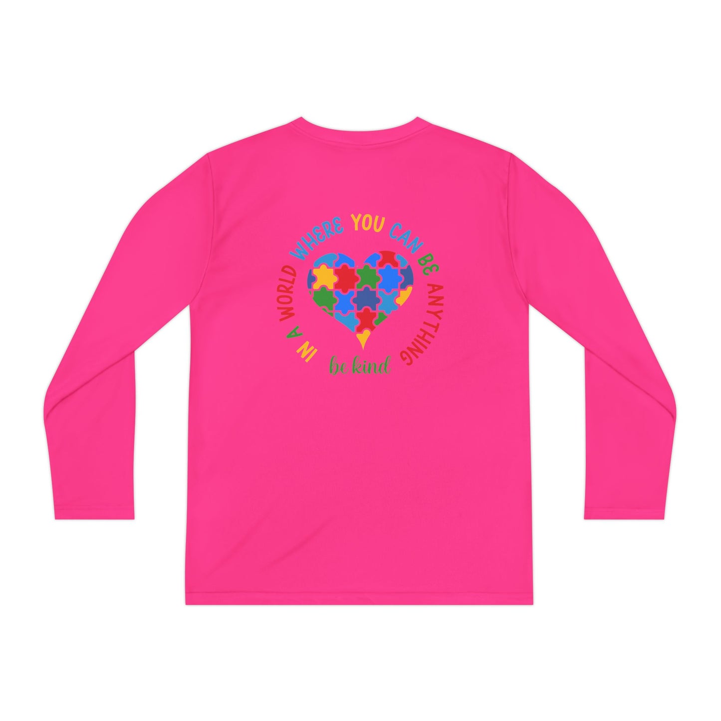 Youth Autism Puzzle Heart Long Sleeve Shirt