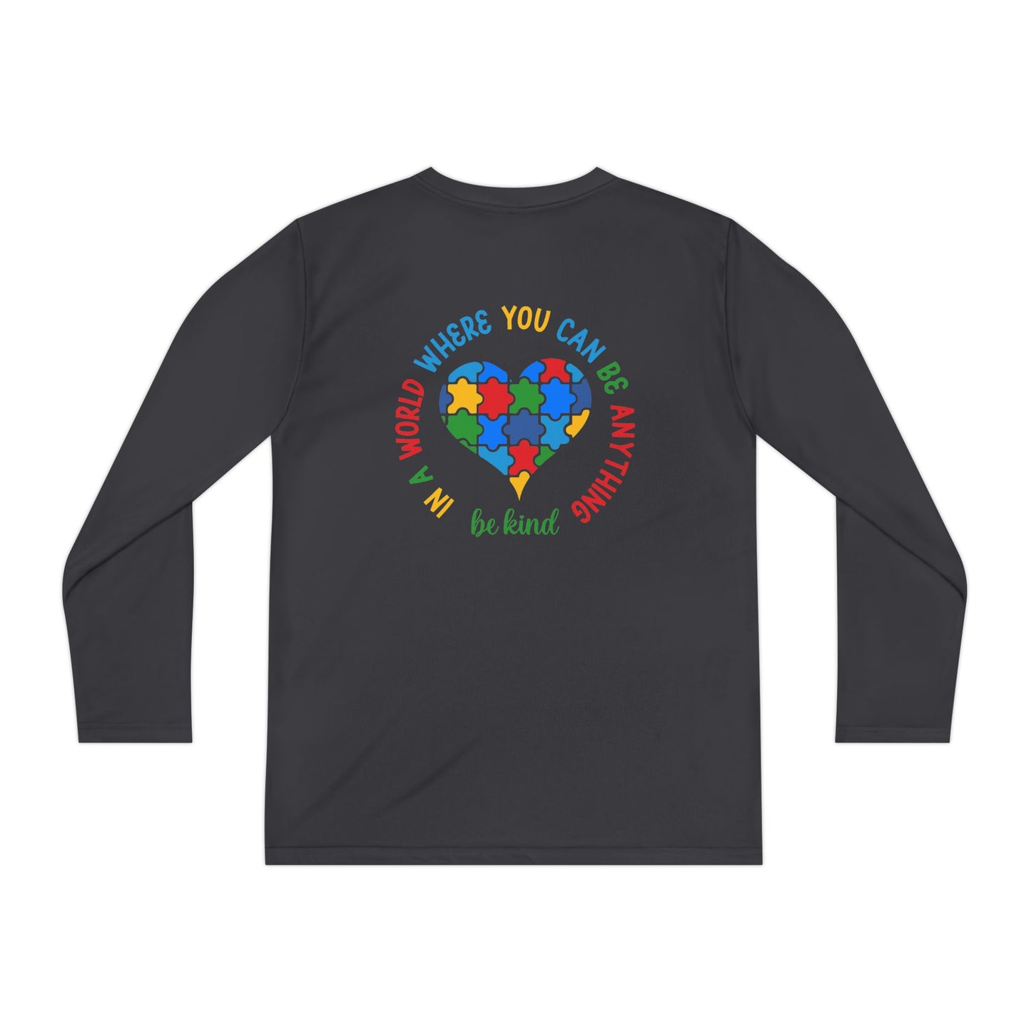 Youth Autism Puzzle Heart Long Sleeve Shirt
