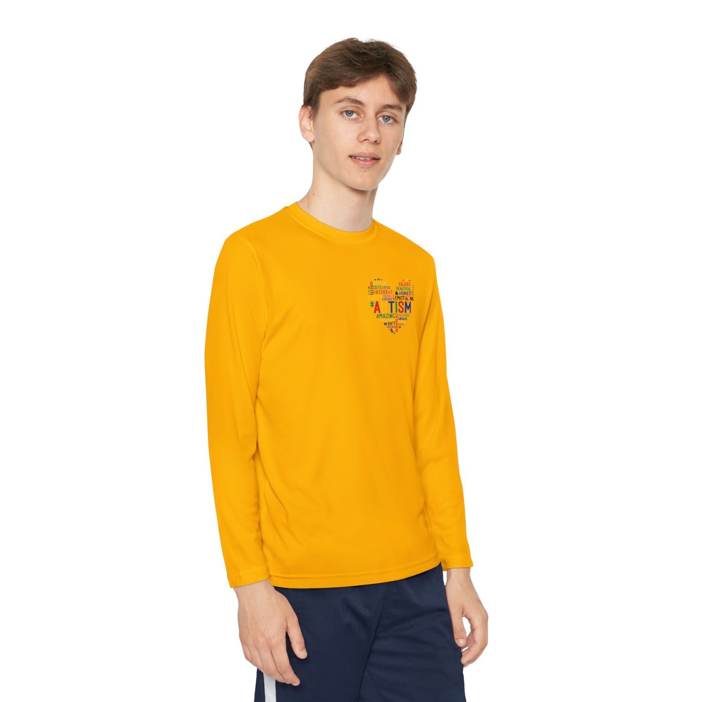 Youth Autism Puzzle Heart Long Sleeve Shirt