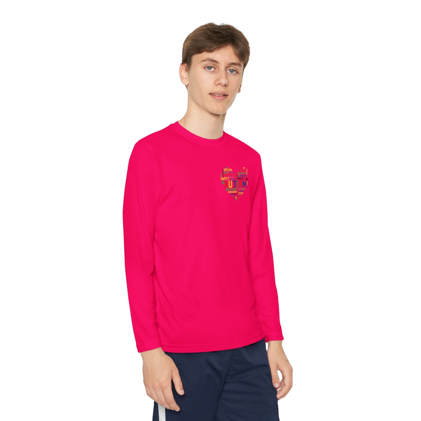 Youth Autism Puzzle Heart Long Sleeve Shirt