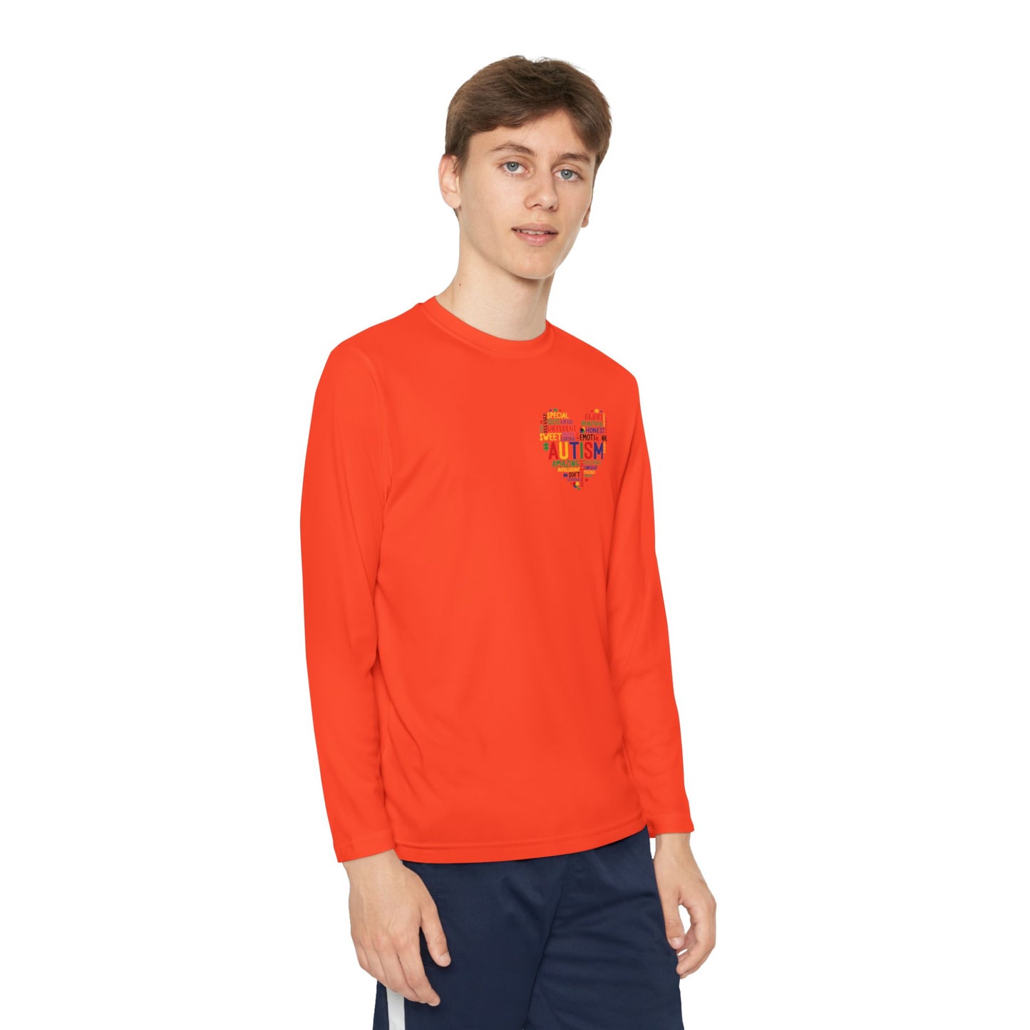 Youth Autism Puzzle Heart Long Sleeve Shirt