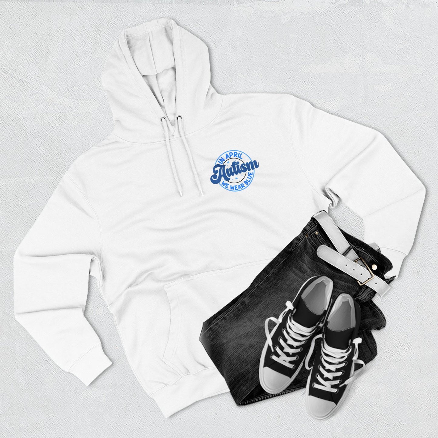In April We Wear Blue Adult Hoodie