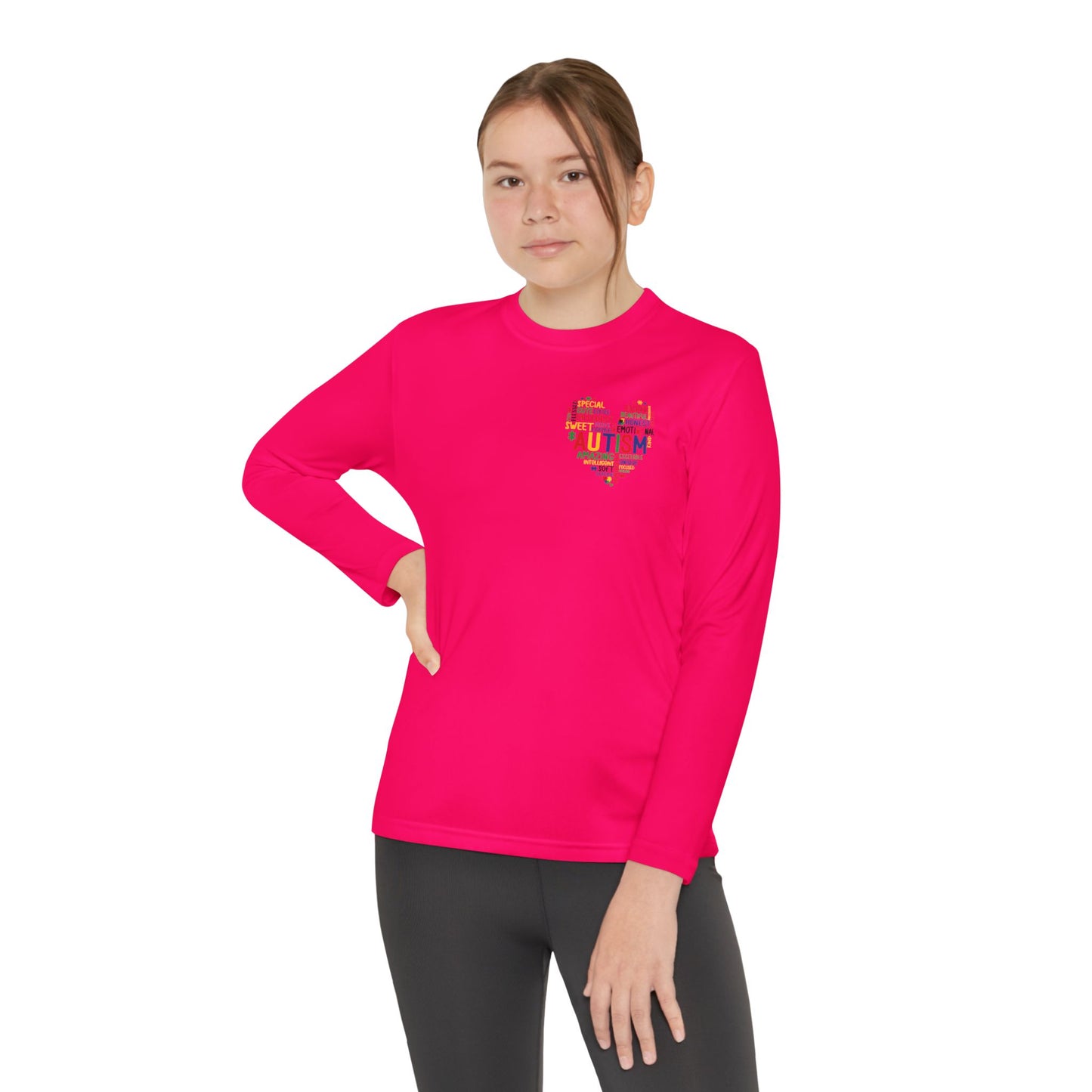 Youth Autism Puzzle Heart Long Sleeve Shirt