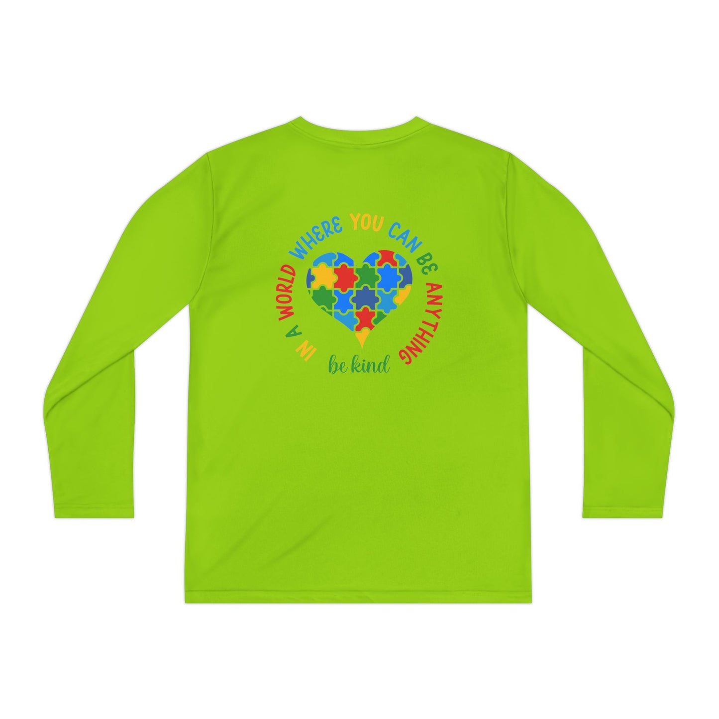 Youth Autism Puzzle Heart Long Sleeve Shirt