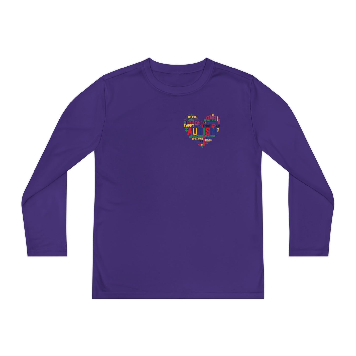 Youth Autism Puzzle Heart Long Sleeve Shirt