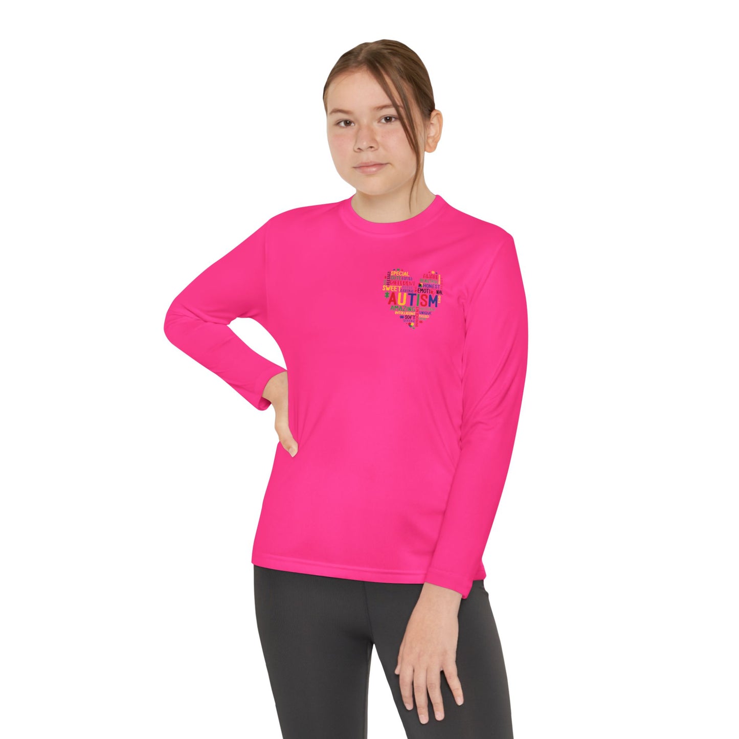 Youth Autism Puzzle Heart Long Sleeve Shirt